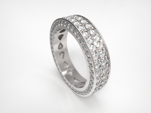 3D Jewlery Silver Alliance Ring