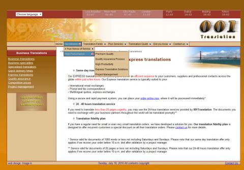 Translation Web design
