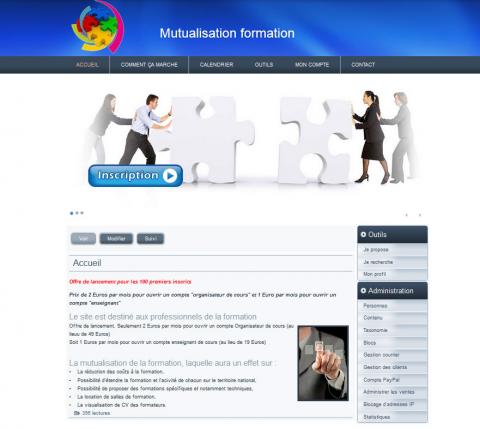 mutualisation formation admin home page